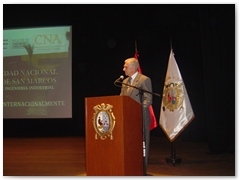 Inicio de la Ceremonia de Acreditación Internacional de la Facultad de Ingenieria Industrial de la UNMSM. Auditorio 